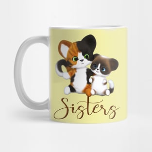 Two Kitty Cats Sisters Mug